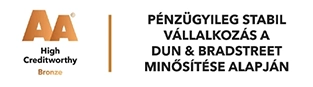 pénzügyileg megbízható, stabil vállakozás, AA” kategóriás tanúsítványt